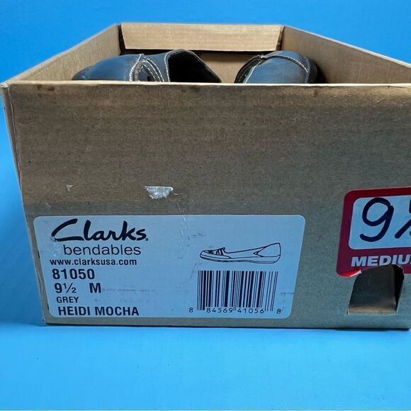 Clarks Bendables Womens Heidi Mocha Flats in Grey 9.5M - Picture 10 of 11